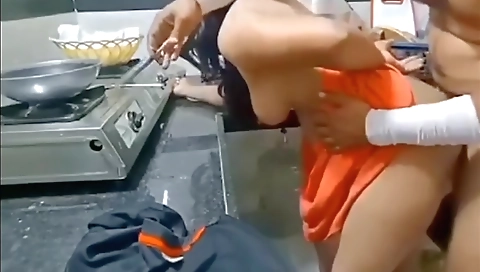 Desiwifeswap Desi Bhabhi Enjoying Sex With Husband During Cooking