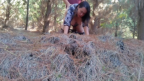 Bbw Comes Out And Is Fucked By Man In The Woods Hard Sex