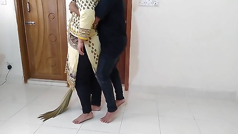 Convinced Indian Beautiful Maid To Fuck When She Came To Sweep My Room - Big Booty Huge Bobs