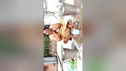 Today Exclusive- Horny Desi Bathing And Fucking 2