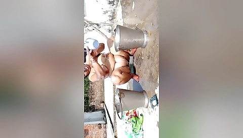 Today Exclusive- Horny Desi Bathing And Fucking 2