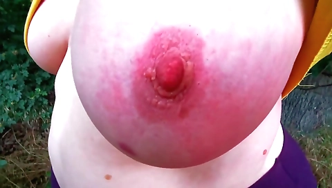 Barefeet And Nipple Twisting In Public