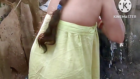 Antha Yadav Hot Outside Bath Full Topless