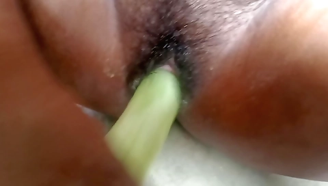 Whole Cucumber In My Dark Pussy . Taking A Huge Cucumber In My Pussy . Fucking With Cucumber . Painful Sex Video