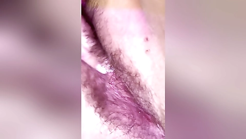 Step mom Masturbates Her Big Hairy Pink Pussy