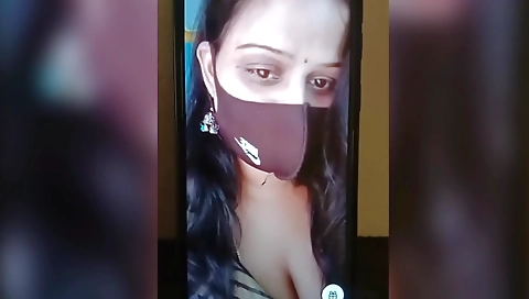 Telugu Aunty Video Call For Step Brother Dirty Talking With Boobs Showing Sucking