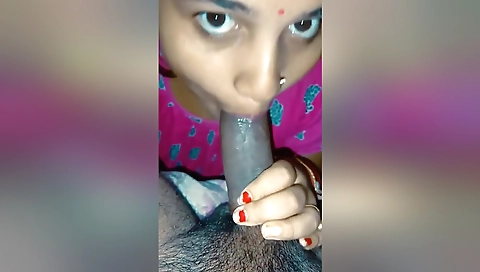 Today Exclusive- Desi Boudi Sucking Hubby Dick