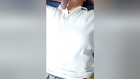 She Eats It All! My Chubby Cousin Pays Me A Visit In The Room After School!