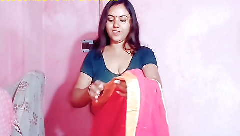 Bhabhi Removing Saree In Front Of Devar Big Boobs Deep Navel