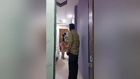 Delivery Boy Hotel Room Service Knocked On Our Door And Fucked My Cheating Horny Big Ass Wife-cuckold Fantasy