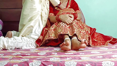 Arrange Marriage Suhagrat Indian Village Culture Frist Night Homemade Newly Married Couple