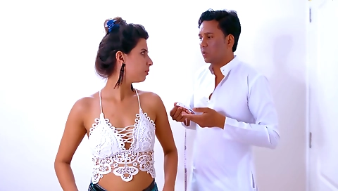 A Slim Girl Fucked Hard By The Tailor While Taking Her Body Measurement