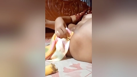 Desi Village Girl Akhi Fucks By Ripe Banana. Fruit Sexing Bangla Porn
