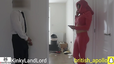 Landlord Caught Masturbating By Hijab Muslim Yoga Tenant Paying Rent & Cock Flash! Xxx