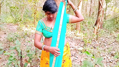 Outdoor Jungle Sex. Desi Bhabi Fucking Husbends Small Stepbrother Big Dick In Forest. Telugu Dirty Talks