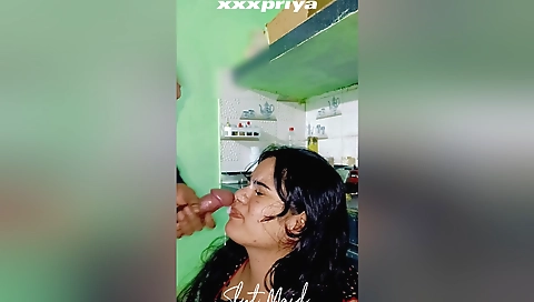 Happy New Year - Desi Slut Maid With Huge Ass & Voluptuous Boobs Fucked Hard In The Kitchen. Real Indian Cum Dumpster