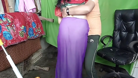 While Mopping The Young Maid Malik Caught Her And Fucked Her And Her Pussy