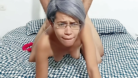 My Stepmom Masturbating, I Fuck Her With My Big Hard Cock, I End Up In Her Mouth And She Swallows It