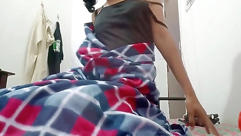 teen 18+ School Girl In Morning Along Bed Corner Show Her Tight Pussy