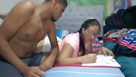 Stepfather Helps His Stepdaughters Big Ass With Her Homework And Ends In A Good Fuck