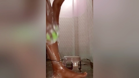 Hot Indian Wife Taking Bath