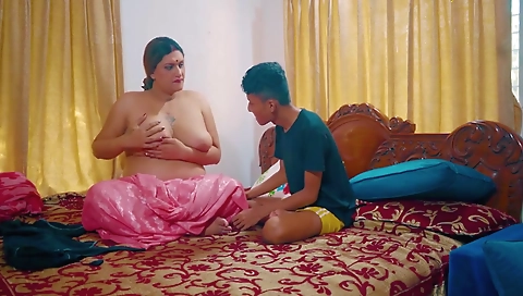 Desi Stepmom Taught Her Stepson How To Do Sex While He Was Studying (hindi Audio)