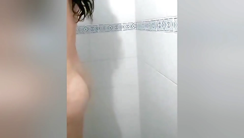 My Best Friend Records Herself While She Bathes, She Masturbates For Me