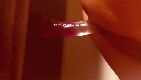 Sticking My Dildo To My Dresser And Fucking It Till I Cum