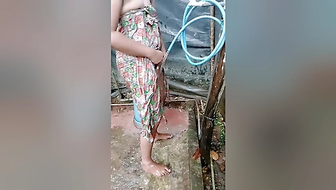 නනකට කලල සප කද කමද Out Door Bathing Solo Lesbian Asian Girl